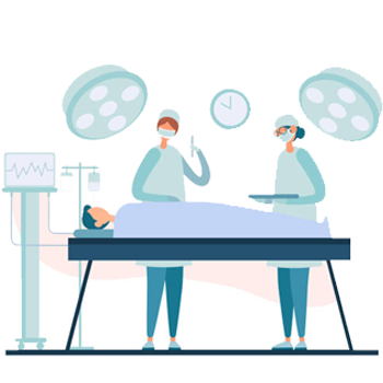Surgeons performing surgery