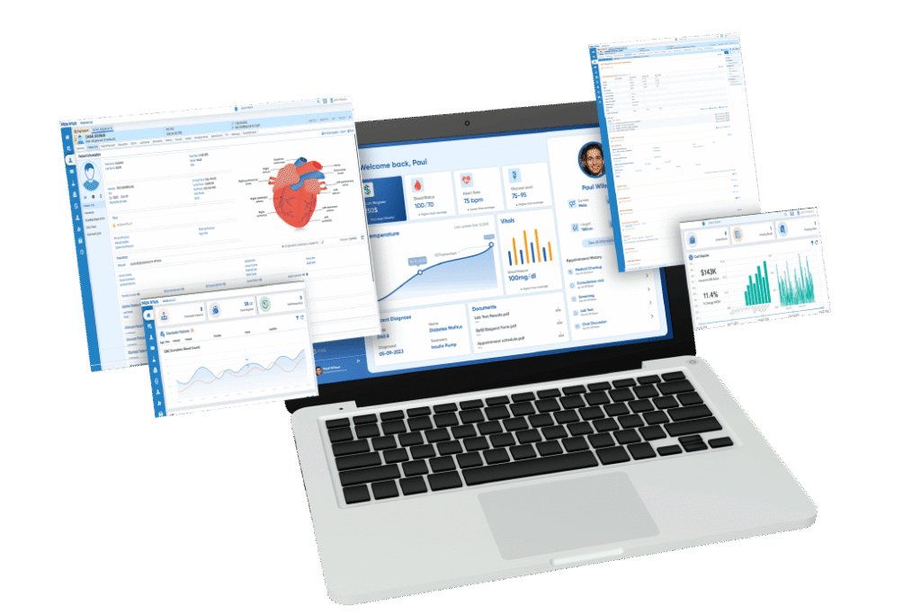 Top Billing Service - A laptop displaying someone's information
