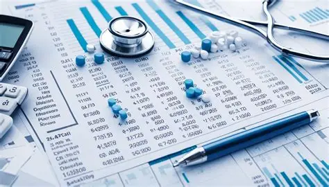 Some pills on a paper with a stethoscope and pen alongside them