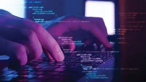 Depiction of someone coding