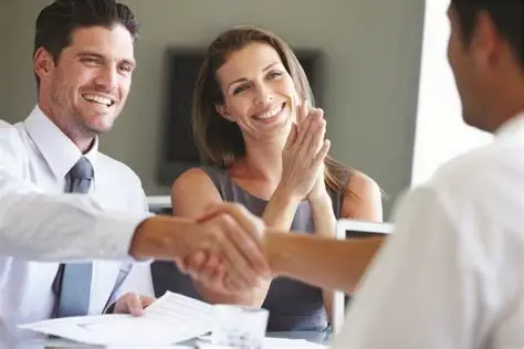 Accounts Recovery -Customers shaking hand with doctor, Happy customers