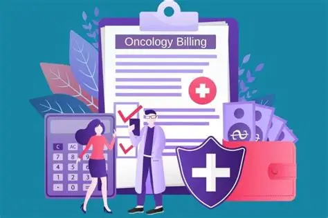 Oncology Billing Services - A clipboard depicting medical images around it