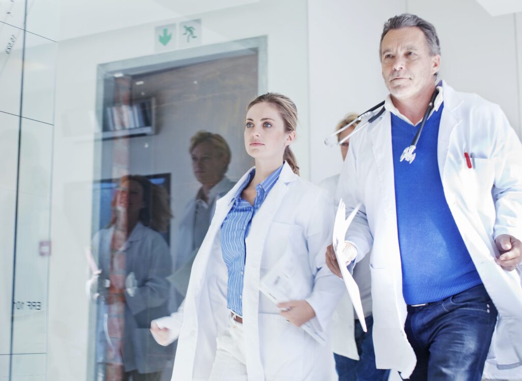 Doctors rushing