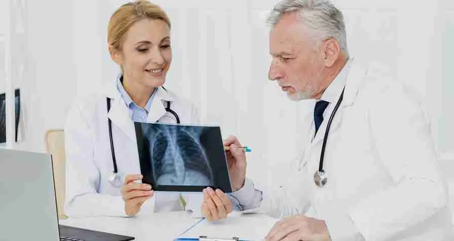 Doctors checking Xray