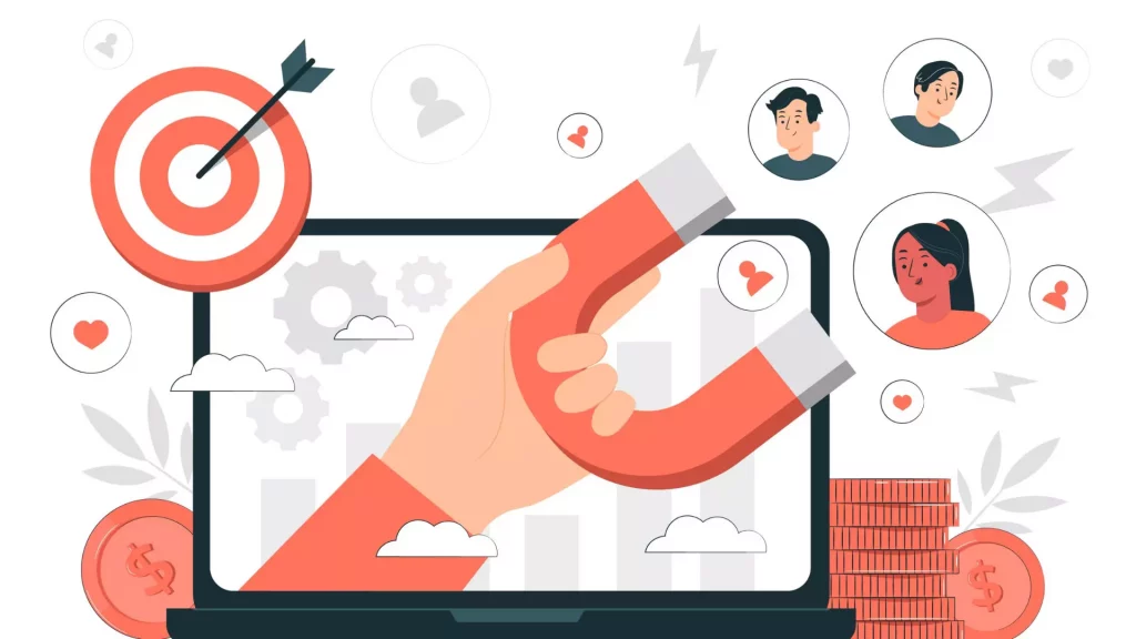 Depiction of attracting opportunities