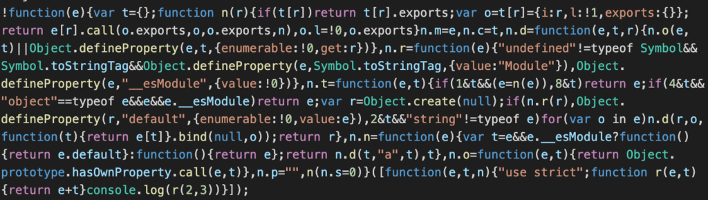 A snippet of some code