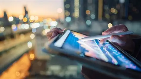 Someone holding a tablet