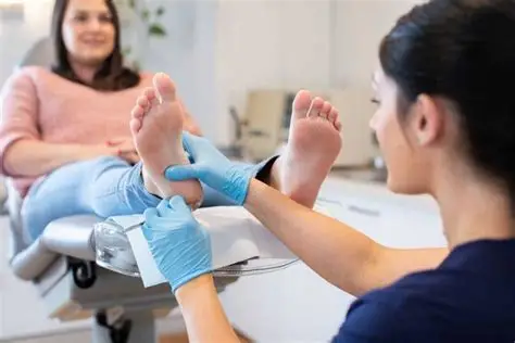 A doctor treating the patient