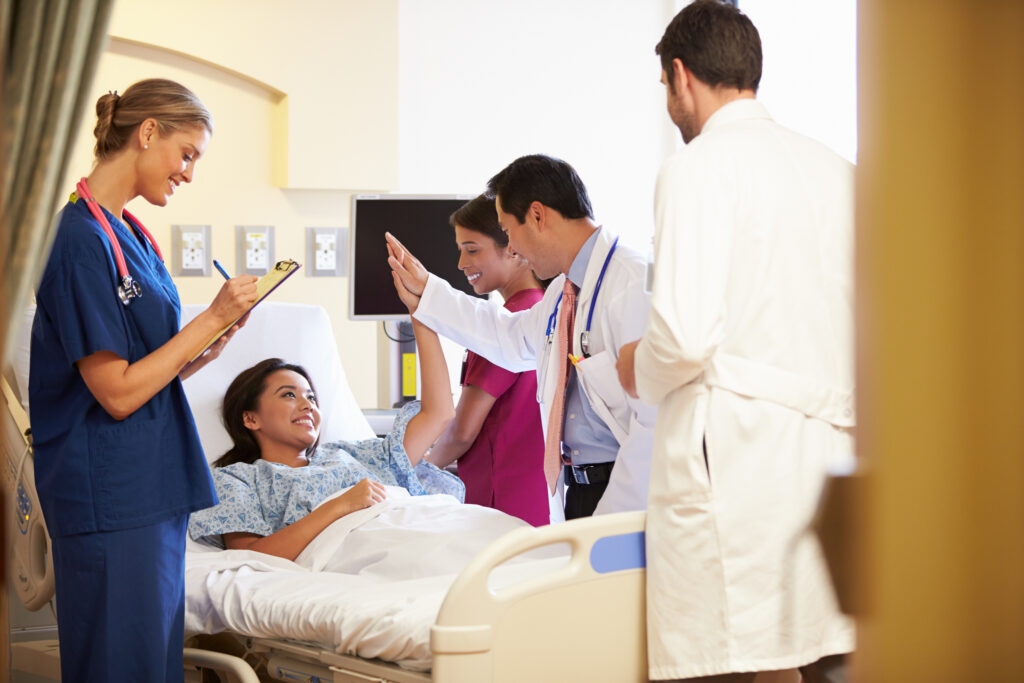 Doctors checking up on patients