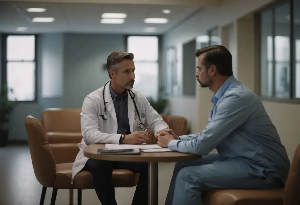 Psychiatry Medical Billing Services-Doctor and Patient consulting